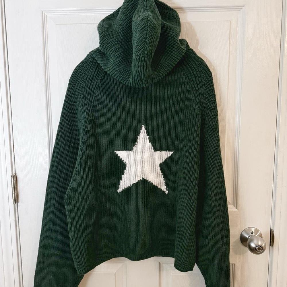 Vwoollo NWT Green Star Knit Hoodie - S